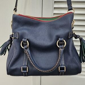 Dooney & Bourke Large Florentine Satchel in Navy